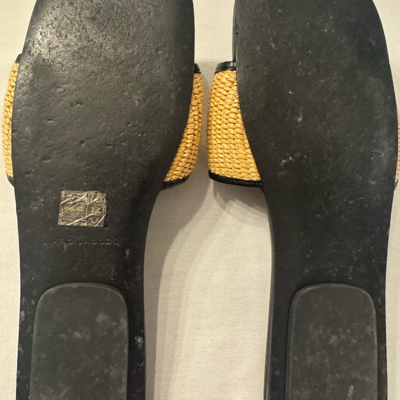 Marc Jacobs Black and Tan Woven Slides - Picture 3 of 6